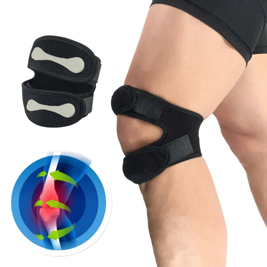 1Pcs Patella Knee Strap,Knee Pain Relief with 3D Silicone Adjustable Knee Band,Knee Brace Stabilizer for Men & Women for Running