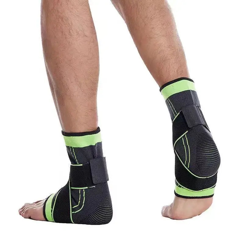 Adjustable Ankle Support Compression Ankle Brace Protector for Running Soccer Basketball Nylon Knitted Gym Bandage Ankle Strap