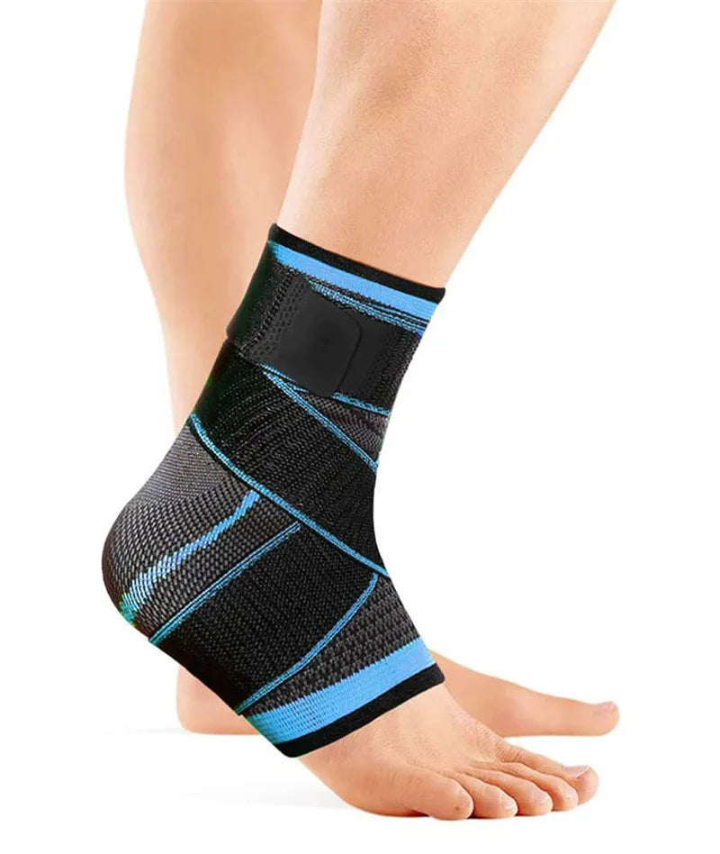 Adjustable Ankle Support Compression Ankle Brace Protector for Running Soccer Basketball Nylon Knitted Gym Bandage Ankle Strap